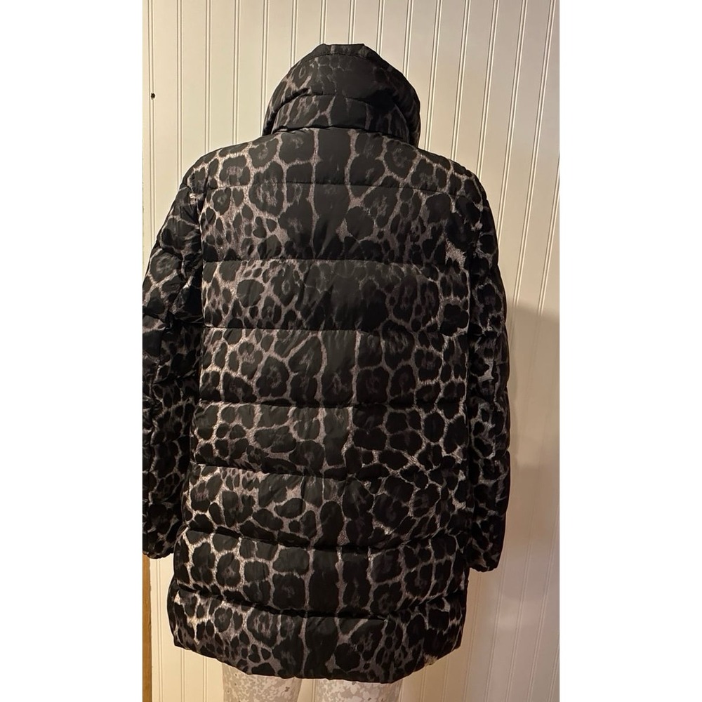 Moncler Torcelle Down Coat Black w/ Animal‎ Print - Picture 4 of 9